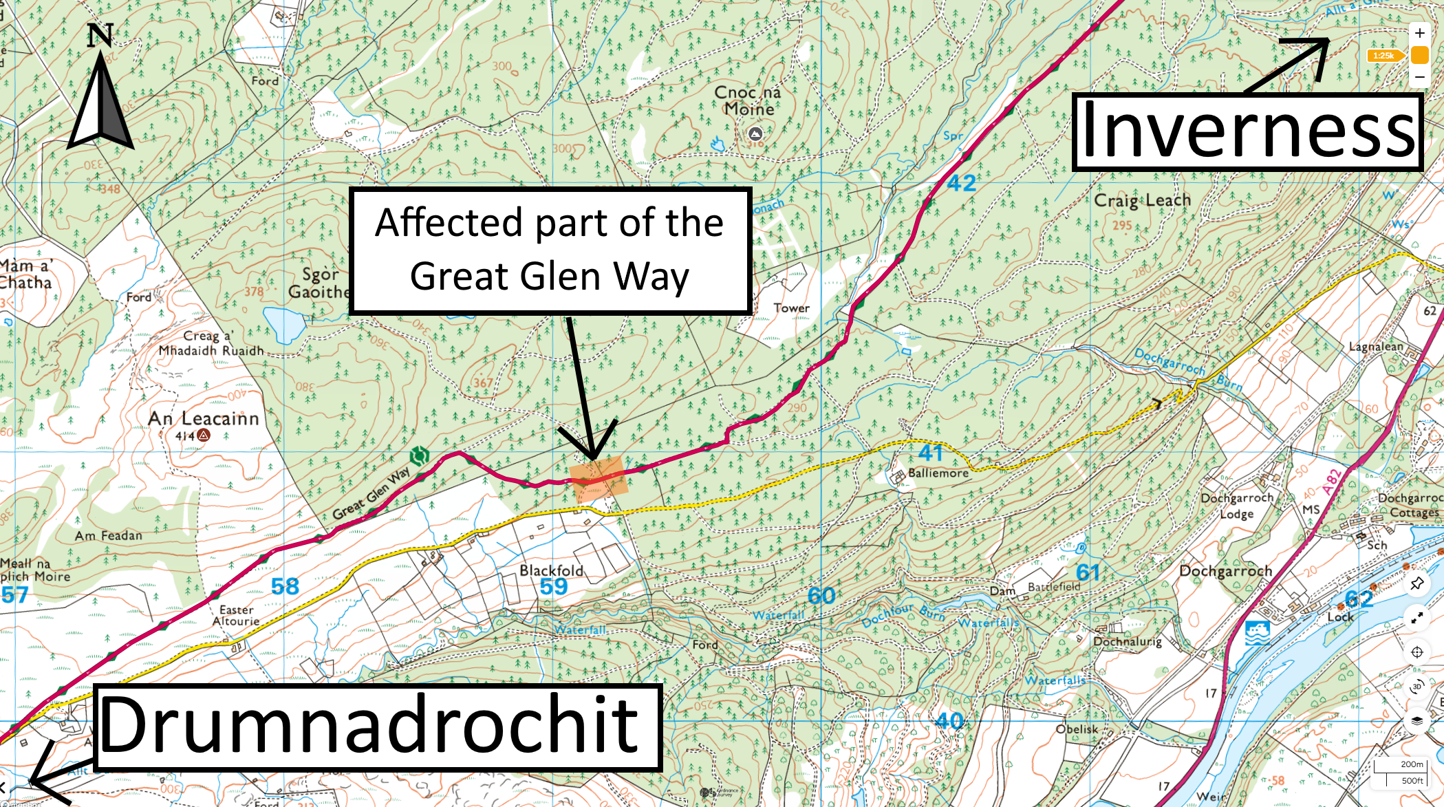 Forest Works between Drumnadrochit & Inverness